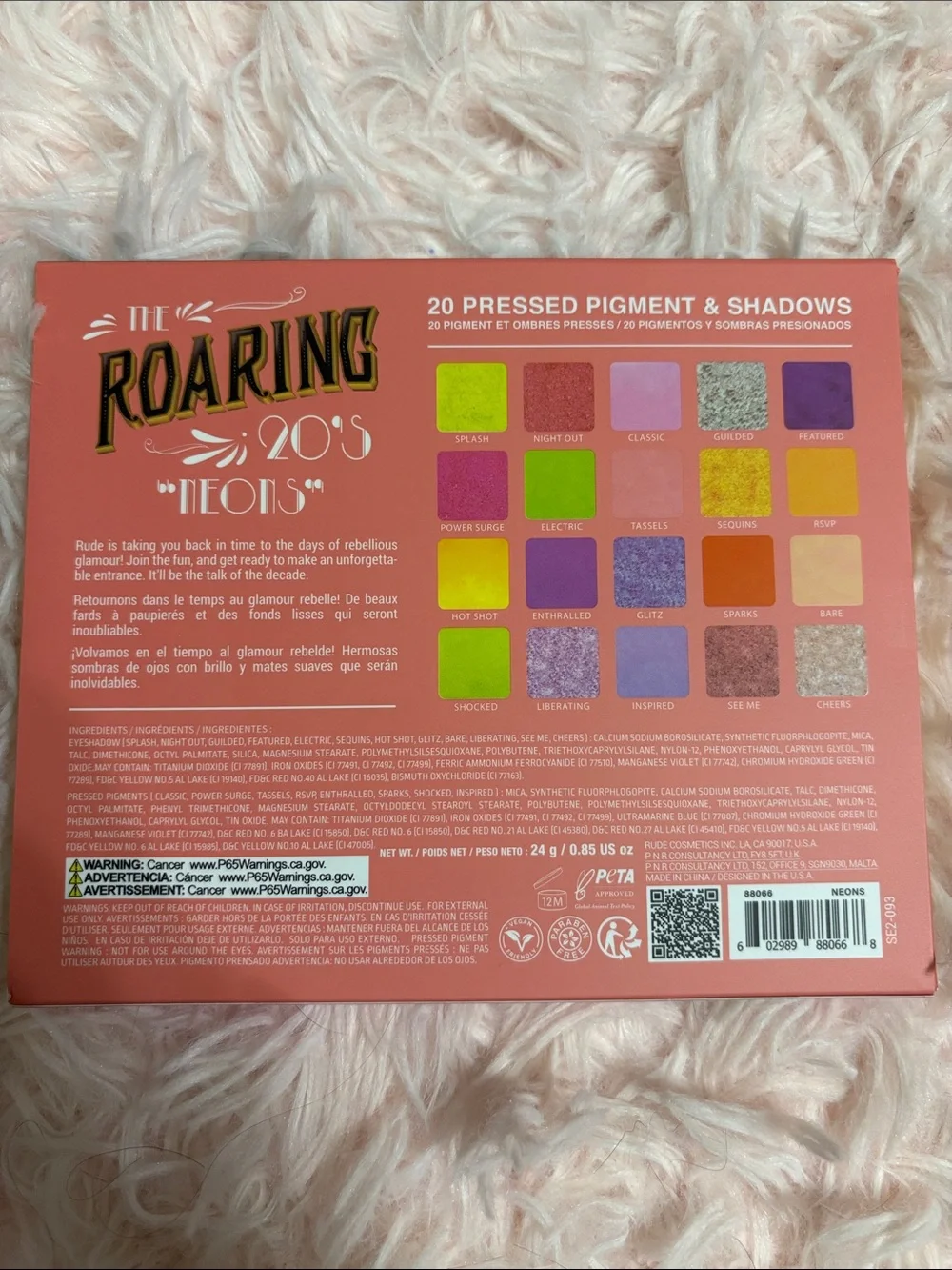 New RUDE The Roaring 20's Eyeshadow Palette - Neons